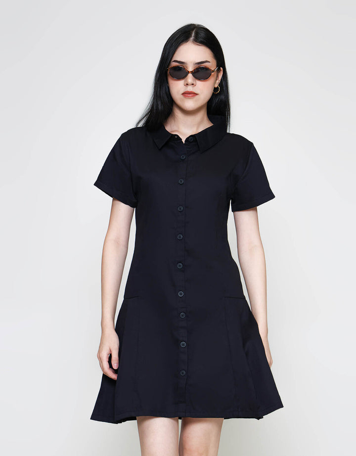 ZES Semi Tennis Rok Midi Dress Wanita SSDD001