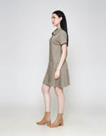 ZES Semi Tennis Rok Midi Dress Wanita SSDD001