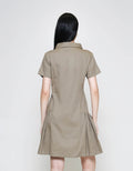 ZES Semi Tennis Rok Midi Dress Wanita SSDD001