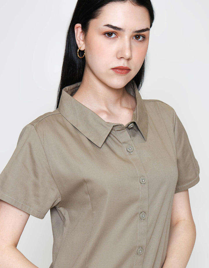 ZES Semi Tennis Rok Midi Dress Wanita SSDD001