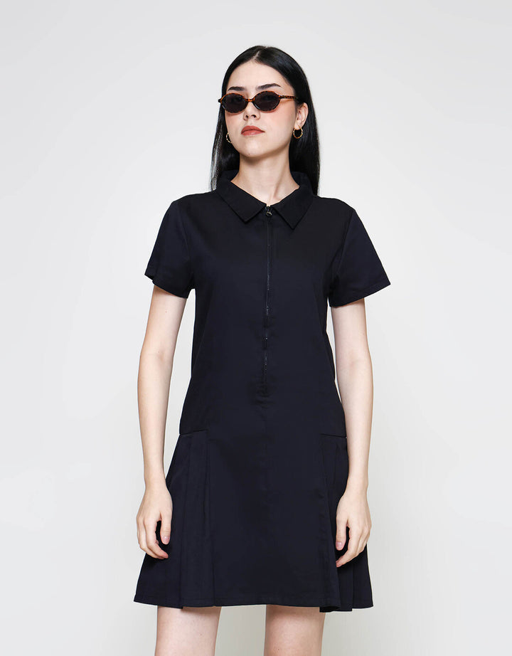 ZES Semi Tennis Rok With Zipper Midi Dress Wanita SSDD002