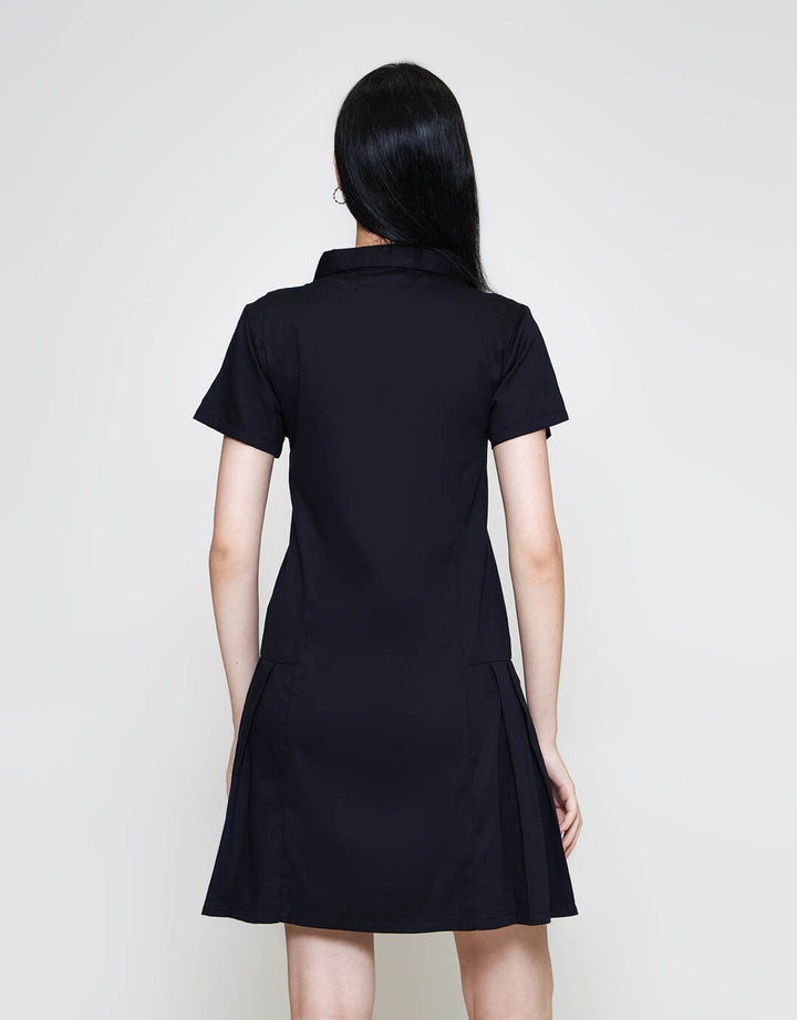 ZES Semi Tennis Rok With Zipper Midi Dress Wanita SSDD002