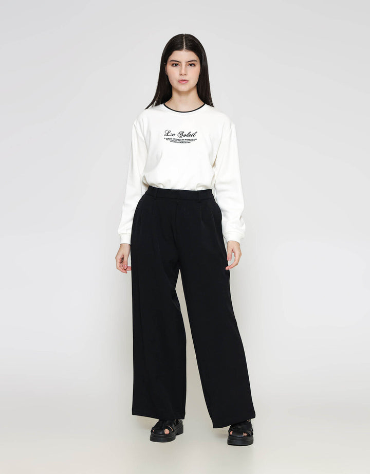 ZES Basic Wide Leg Celana Panjang Wanita NIFWB011