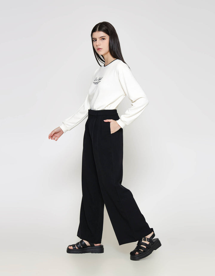 ZES Basic Wide Leg Celana Panjang Wanita NIFWB011