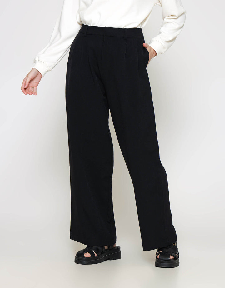 ZES Basic Wide Leg Celana Panjang Wanita NIFWB011
