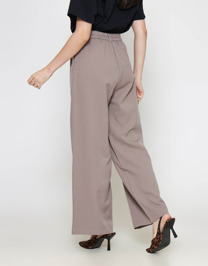 ZES Basic Wide Leg Celana Panjang Wanita NIFWB011
