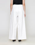 ZES Double Button Wide Leg Celana Panjang Wanita NIFWB012