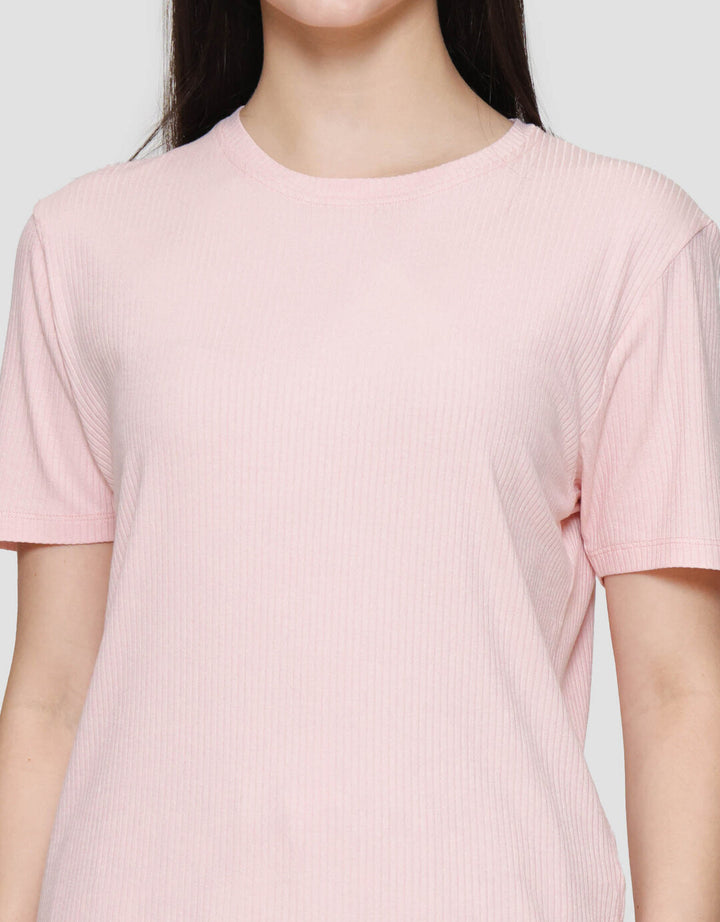 Nevada Rib Top Woven Bottom Stripe Small Piyama Set Wanita