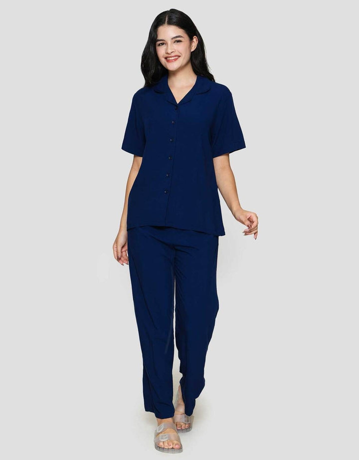 St. Yves Woven Solid Slub Piyama Set Wanita