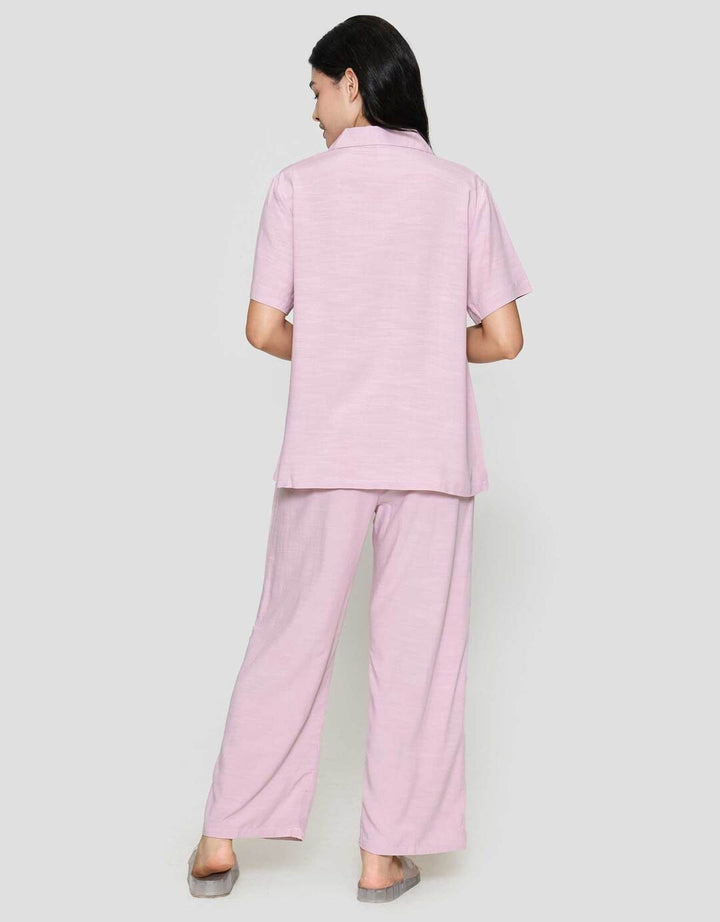 St. Yves Woven Solid Slub Piyama Set Wanita