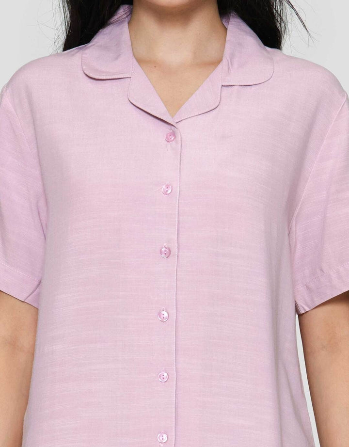 St. Yves Woven Solid Slub Piyama Set Wanita