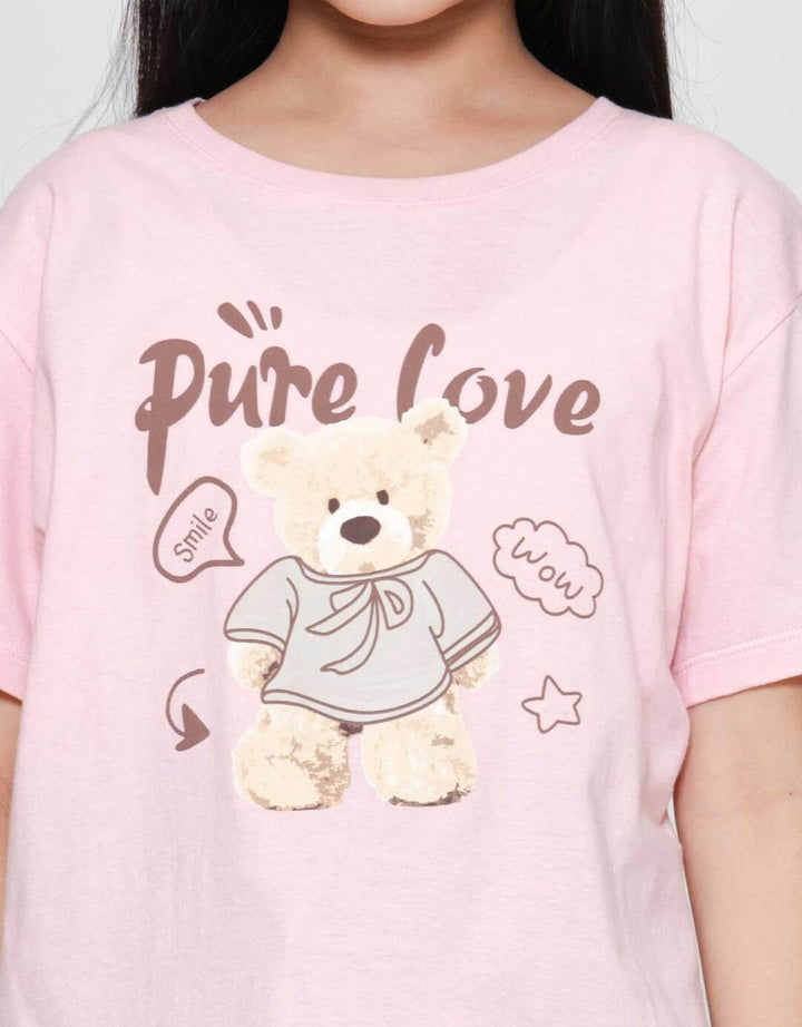 Nevada Bear Pure Love 4 Kaos Anak Perempuan