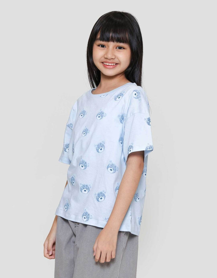Nevada Bear Head Kaos Anak Perempuan