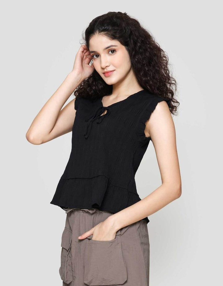 Nevada Ribbon Top Kemeja Sleveless Wanita