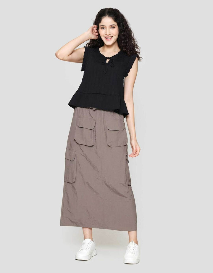 Nevada Ribbon Top Kemeja Sleveless Wanita