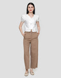 Nevada Front Tie Blouse Print Kemeja Wanita