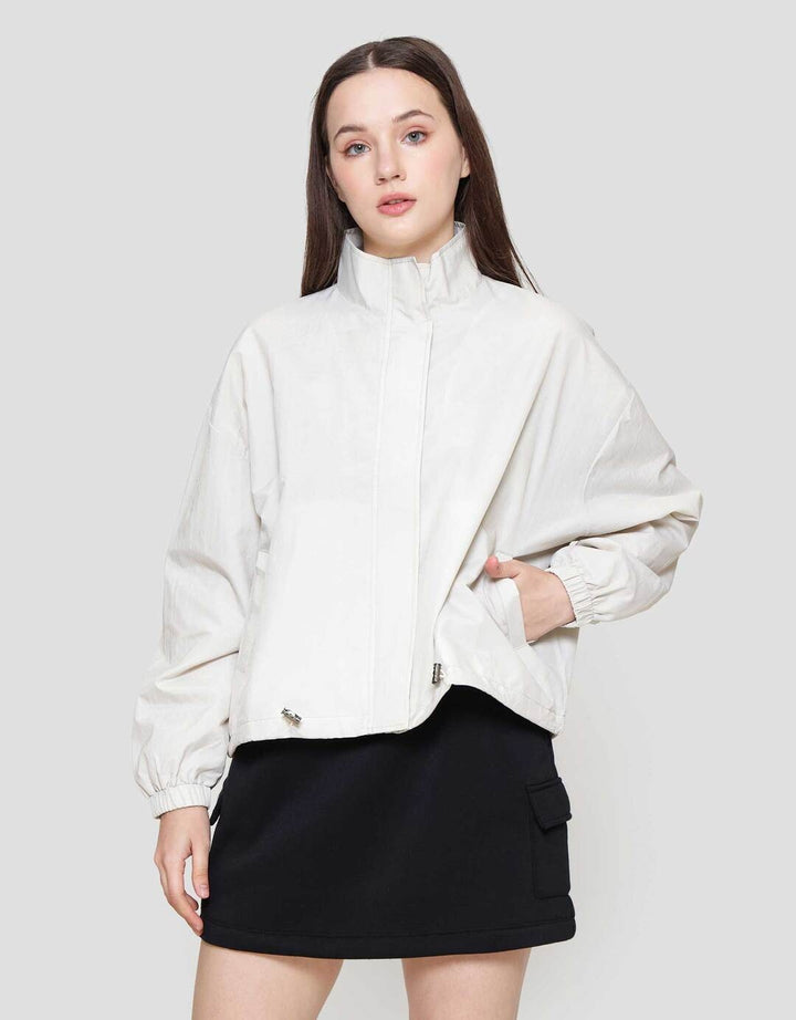 Nevada Standing Collar Woven Jaket Wanita