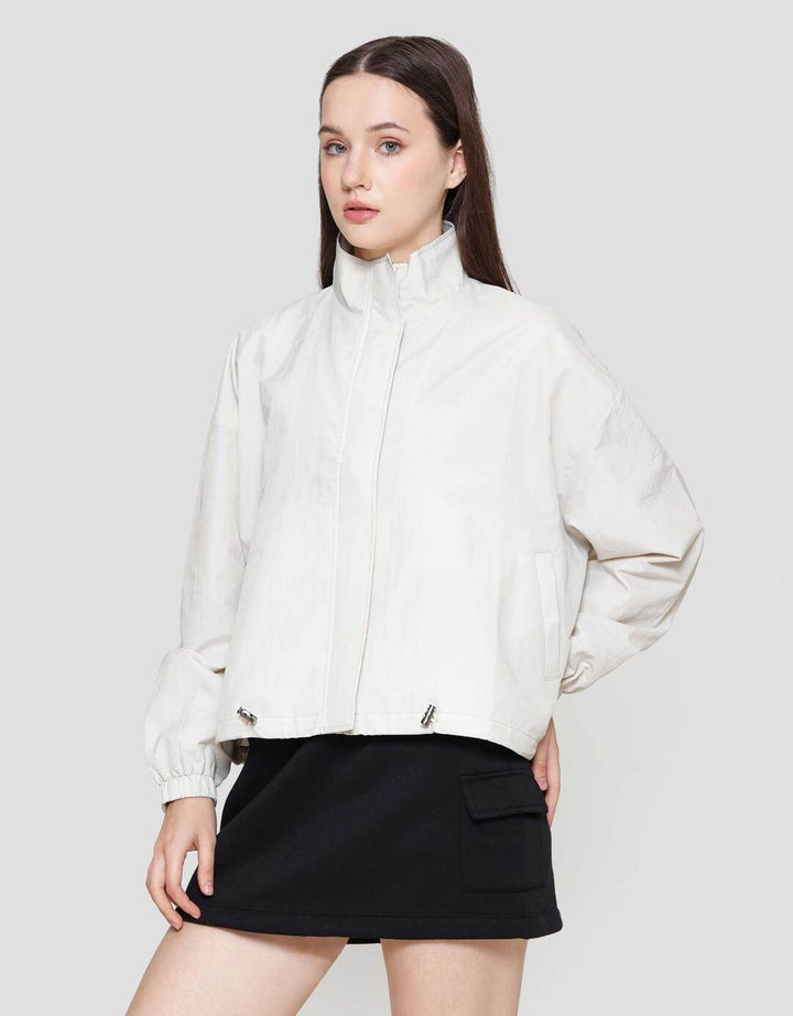 Nevada Standing Collar Woven Jaket Wanita