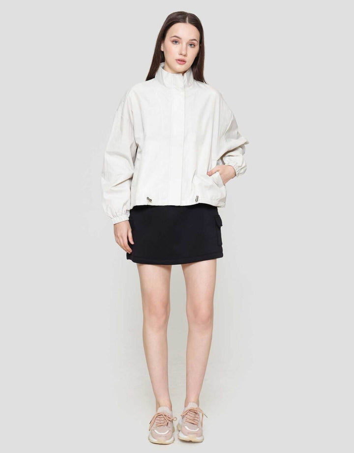 Nevada Standing Collar Woven Jaket Wanita