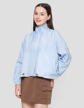Nevada Standing Collar Woven Jaket Wanita