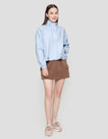 Nevada Standing Collar Woven Jaket Wanita