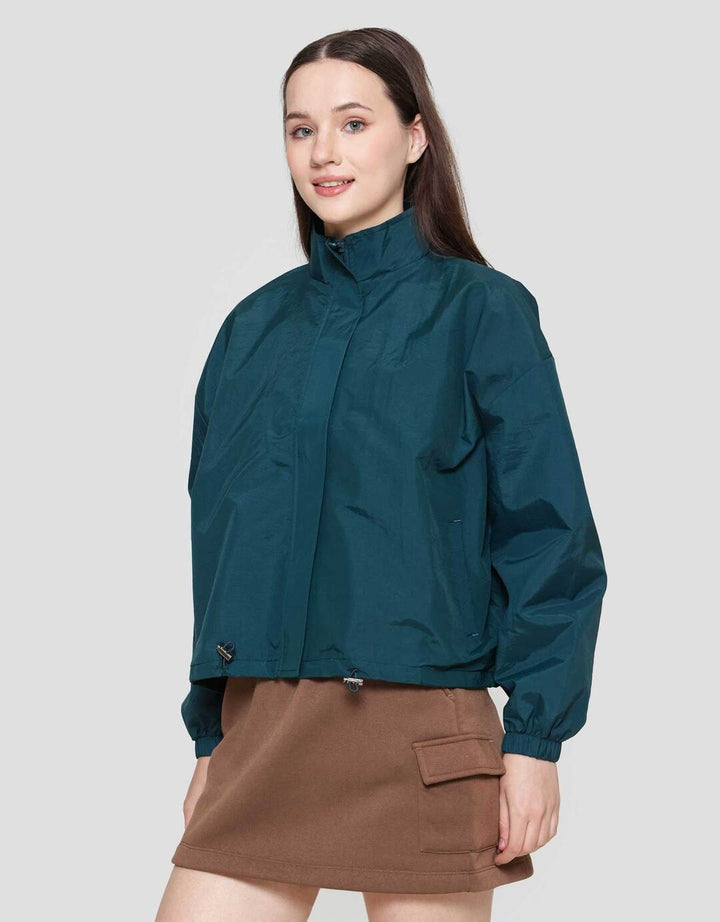 Nevada Standing Collar Woven Jaket Wanita