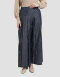 Nevada Wide Leg Pleats Celana Panjang Wanita