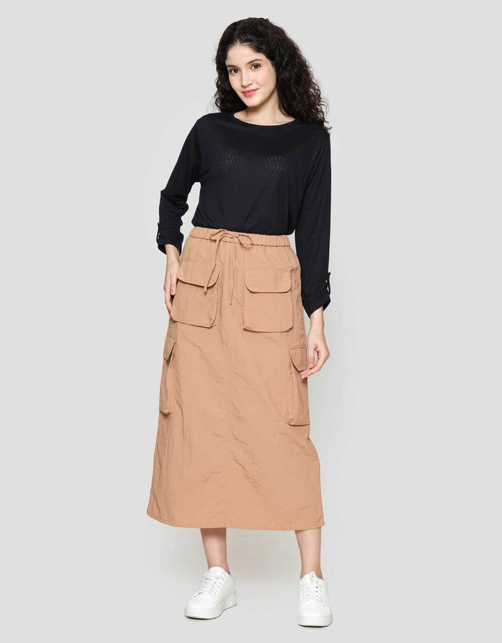 Nevada Patch Pocket Cargo Rok Panjang Wanita