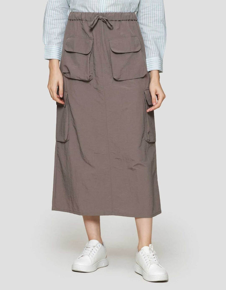 Nevada Patch Pocket Cargo Rok Panjang Wanita