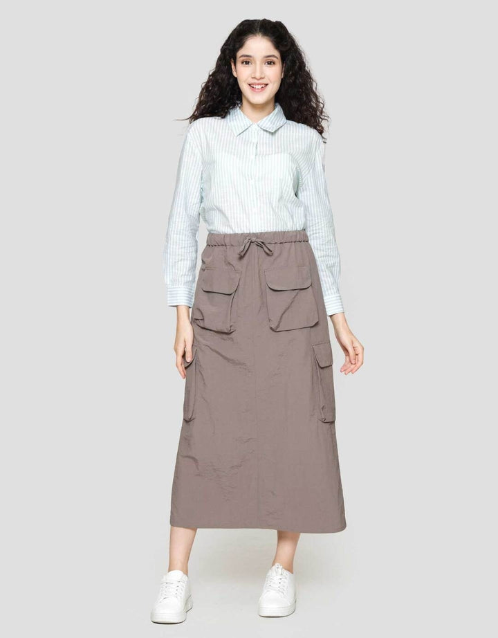 Nevada Patch Pocket Cargo Rok Panjang Wanita
