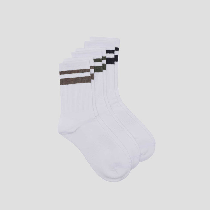 Cole 3 Pack Quarter Sport Stripe Combo Kaus Kaki Pria