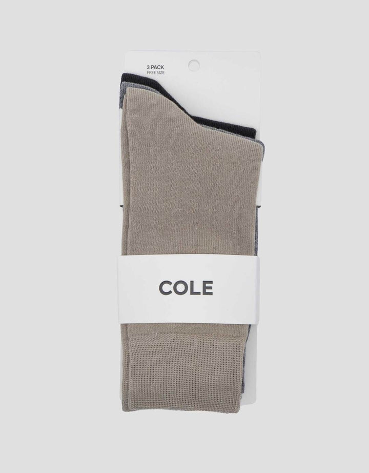 Cole 3 Pack Quarter Sport Kaus Kaki Pria