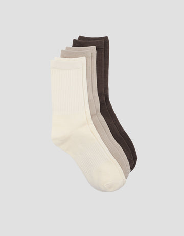 COLE 3PK QUARTER RIB SOLID COLOR KAUS KAKI PRIA