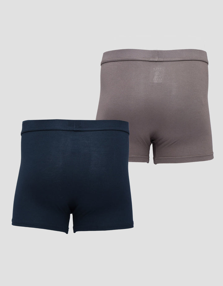 Cole 2Pk Bamboo Body Wrap Solid Boxer Pria