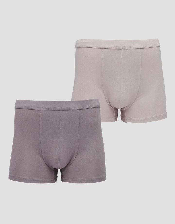 Cole 2Pk Bamboo Body Wrap Solid Boxer Pria