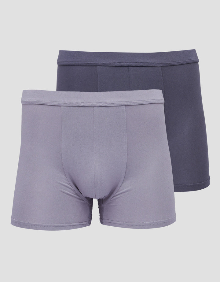 Cole 2Pk Boxer Modal Body Wrap Solid Boxer Pria