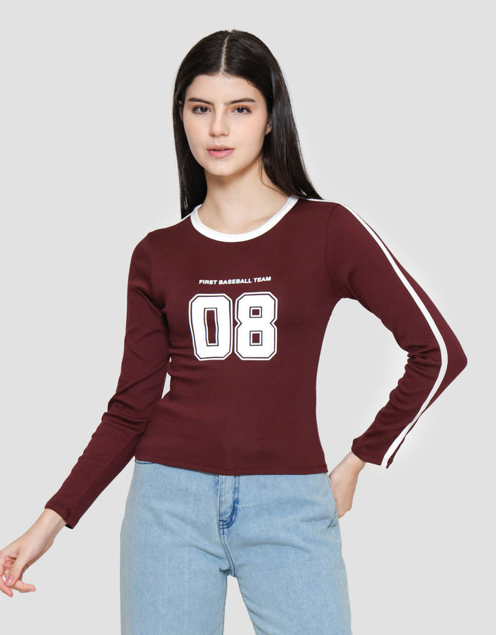 Nevada Spandex Michigan Kaos Lengan Panjang Wanita