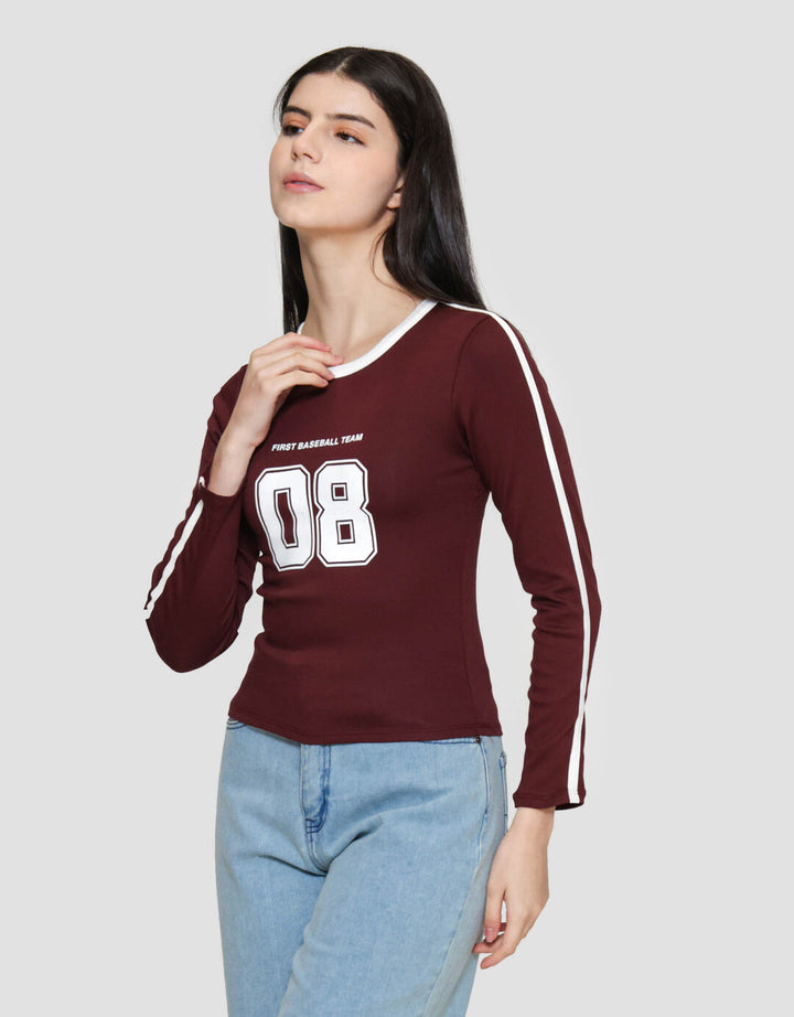 Nevada Spandex Michigan Kaos Lengan Panjang Wanita