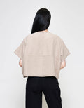 ZES Crop Suede Top Blouse Wanita MASWT007