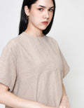 ZES Crop Suede Top Blouse Wanita MASWT007