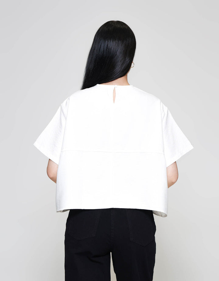 ZES Crop Suede Top Blouse Wanita MASWT007