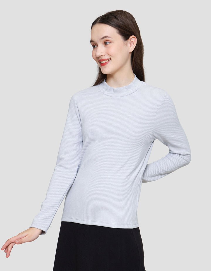 Suko Rib Long Sleeve Kaos Lengan Panjang Wanita