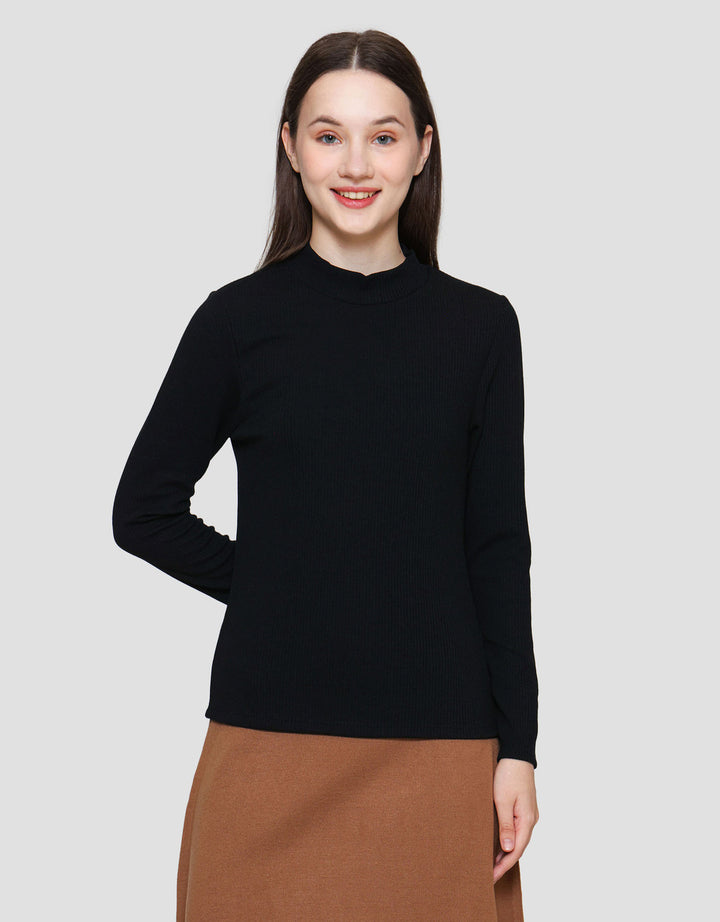 Suko Rib Long Sleeve Kaos Lengan Panjang Wanita