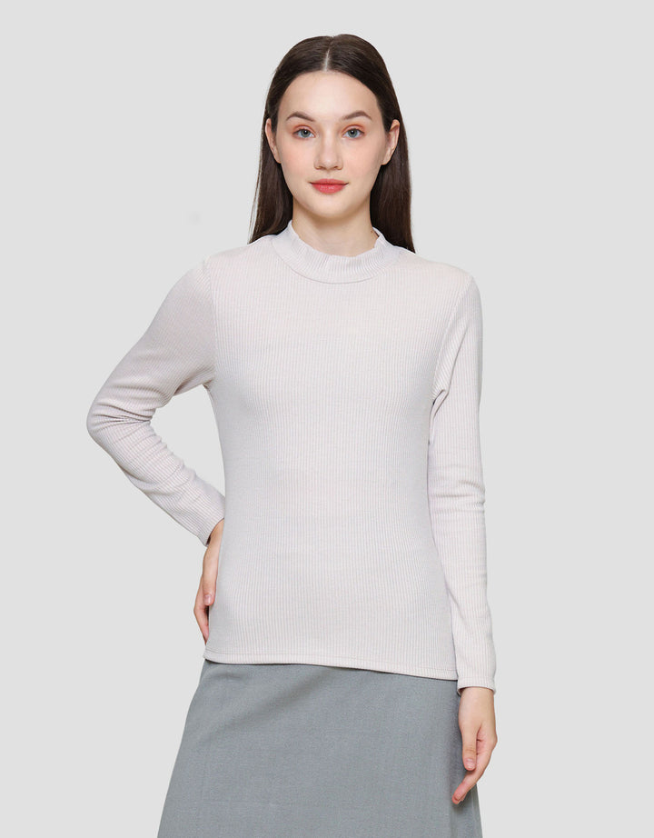 Suko Rib Long Sleeve Kaos Lengan Panjang Wanita