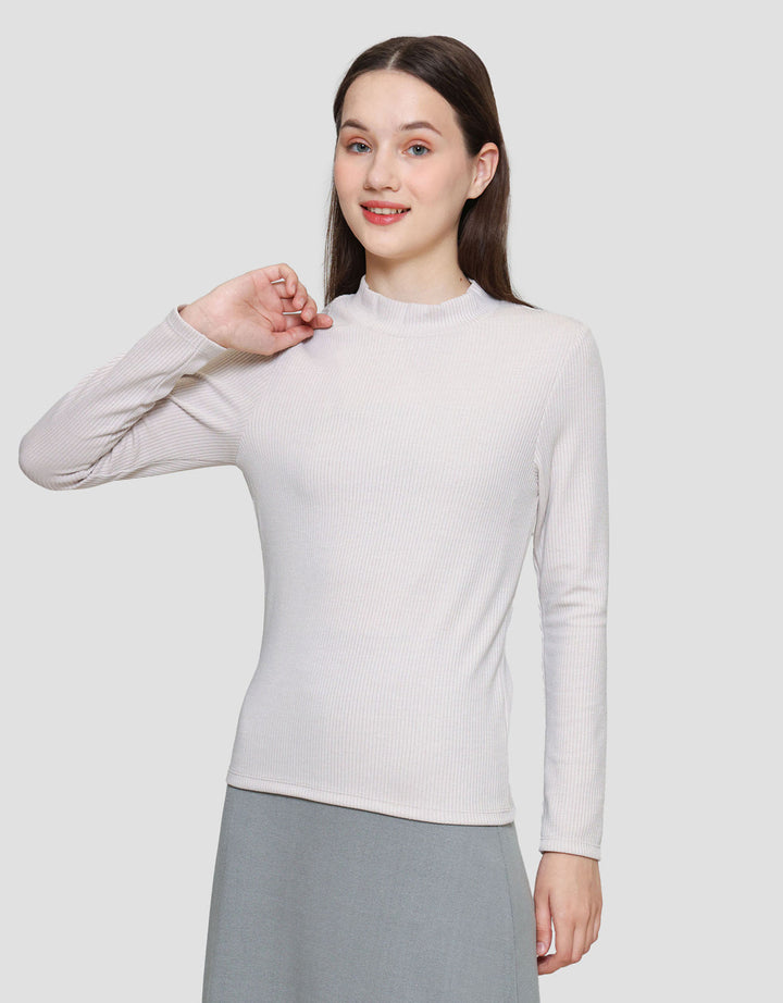 Suko Rib Long Sleeve Kaos Lengan Panjang Wanita