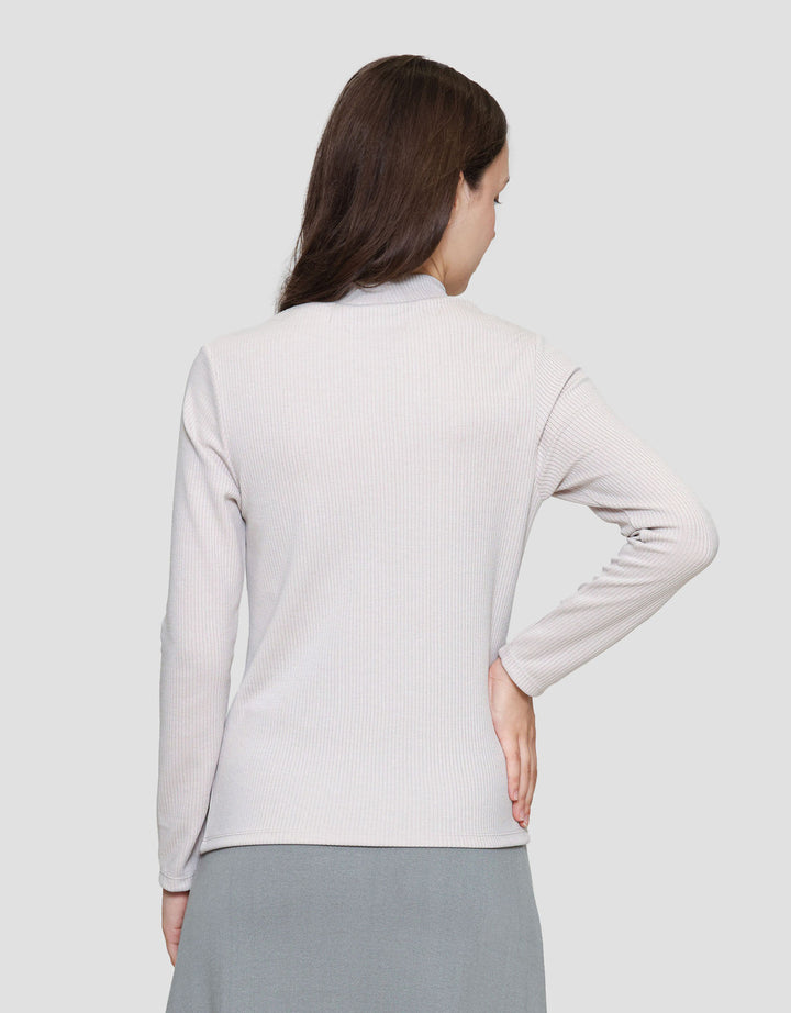 Suko Rib Long Sleeve Kaos Lengan Panjang Wanita