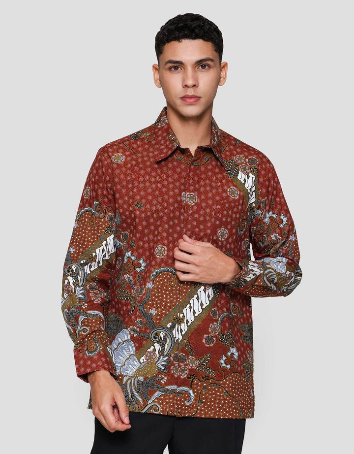 Arjuna Weda Body Fit Sawat Mega Kemeja Batik Pria