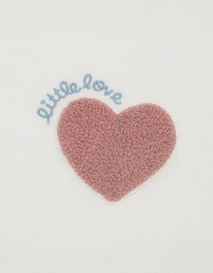 Little M Terry Chenille Little Love Kaos Bayi Perempuan