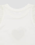Little M Terry Chenille Little Love Kaos Bayi Perempuan