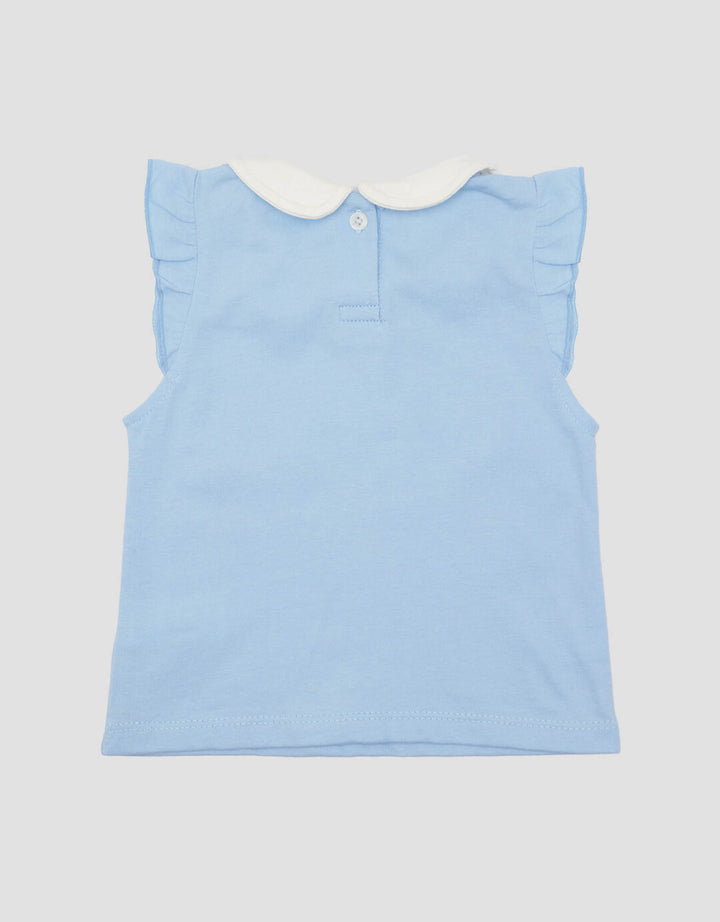 Little M Terry Ruffle Embro Kaos Polo Anak Perempuan